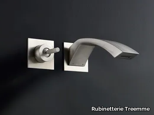 ARCHÈ - 2 hole wall-mounted washbasin mixer _ Rubinetterie Treemme