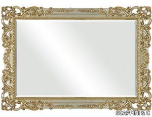 35TH ANIVERSARY 2551 - Rectangular framed wall-mounted silver leaf mirror _ SCAPPINI & C