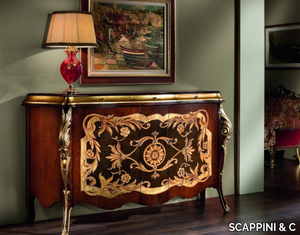 35TH ANNIVERSARY 2061 - Gold leaf sideboard with doors _ SCAPPINI & C
