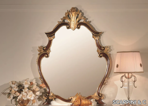 35TH ANNIVERSARY 2064 - Framed wall-mounted gold leaf mirror _ SCAPPINI & C