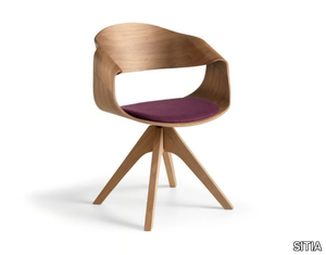 CHANTAL - Trestle-based multi-layer wood chair _ SITIA