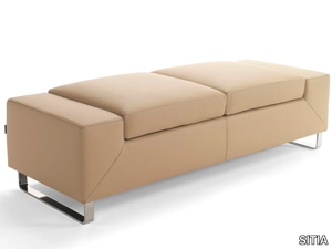 GOBEYOND - Upholstered leather bench _ SITIA