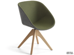 HIBISCUS - Swivel fabric chair _ SITIA