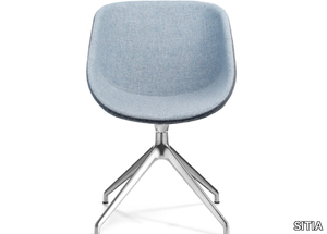 HIBISCUS - Swivel upholstered trestle-based chair _ SITIA