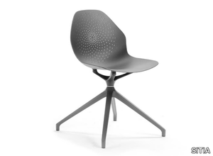 KLERA - Swivel die cast aluminium chair _ SITIA
