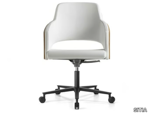 MAJOR - Chair with castors with 5-spoke base _ SITIA