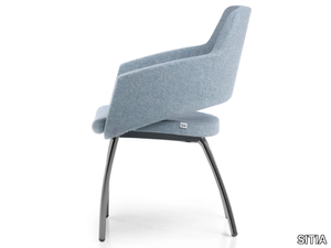 MAJOR - Upholstered fabric chair with armrests _ SITIA