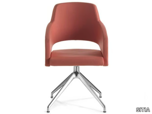 MAJOR - Trestle-based chair with armrests _ SITIA