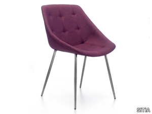MISS LILY - Upholstered fabric chair with steel legs _ SITIA