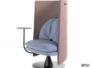 ROMA284 - Swivel fabric easy chair high-back _ SITIA