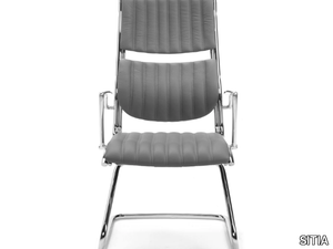 HAVANA - Sled base fabric office chair with armrests _ SITIA