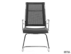 HAVANA - Sled base fabric office chair with armrests _ SITIA