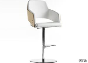 MAJOR - Upholstered high fabric stool with gas lift _ SITIA