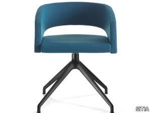 MAJOR - Swivel upholstered trestle-based chair _ SITIA
