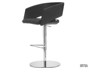 MAJOR - High upholstered fabric stool with gas lift _ SITIA
