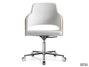 MAJOR - Upholstered office chair with 5-Spoke base with castors _ SITIA