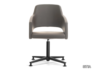 MAJOR - Contemporary style with 4-spoke base fabric chair with armrests _ SITIA