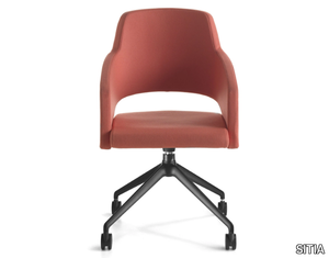 MAJOR - Upholstered swivel office chair with castors _ SITIA