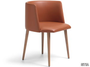 PERGY - Upholstered leather chair _ SITIA