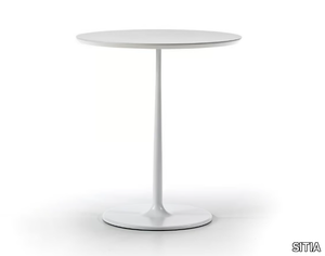 TONDO - Round high coffee table with MDF top and steel base _ SITIA