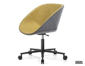 HIBISCUS - Height-adjustable office chair with castors with 5-Spoke base _ SITIA
