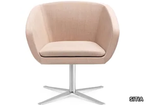 GINKGO - With 4-spoke base upholstered chair with armrests _ SITIA