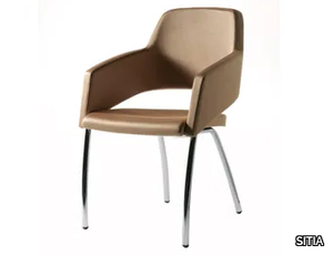 MAJOR - Upholstered fabric training chair with armrests _ SITIA