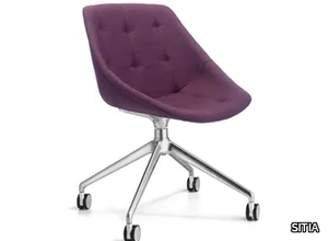 MISS LILY - Trestle-based swivel office chair with castors _ SITIA