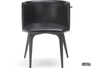 PERGY - Upholstered leather chair _ SITIA