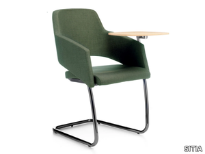 MAJOR - Fabric training chair with writing tablet _ SITIA