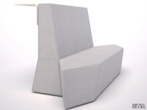 ROCKS - Fabric bench high-back _ SITIA