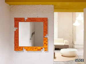 PIXEL - Square wall-mounted polyethylene mirror _ SLIDE