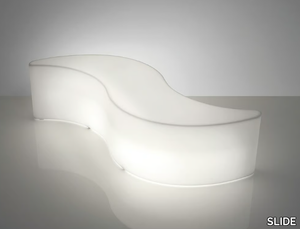 WAVE - With light polyethylene bench _ SLIDE