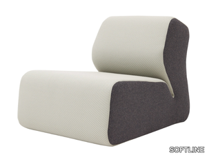 HUGO - Upholstered fabric armchair _ SOFTLINE