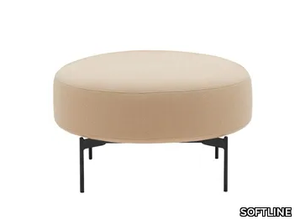 JOE - Upholstered round fabric pouf _ SOFTLINE