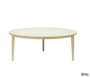 ETOILE - Round wood and glass coffee table _ SP01
