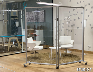 INUNO DOUBLE - Freestanding office screen with casters _ STUDIO T