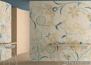 MACRAMÈ - Ecological wallpaper with floral pattern _ STYL’EDITIONS