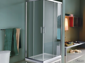 CEE ART - Corner rectangular shower cabin with sliding door _ Samo