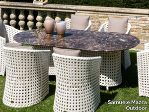 WEZEN - Oval dining table _ Samuele Mazza Outdoor