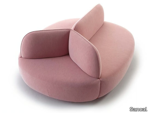 LA ISLA - Upholstered fabric bench with back _ Sancal