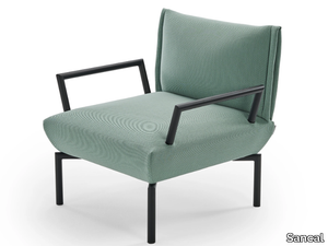 CLICK - Fabric armchair with armrests _ Sancal
