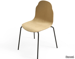 BODY - Stackable wood veneer chair _ Sancal