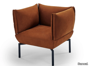 CLICK - Upholstered fabric easy chair with armrests _ Sancal