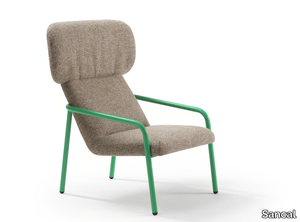 ELLE - Wing fabric armchair with armrests _ Sancal