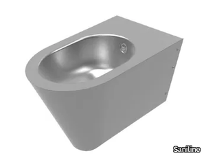 2055 - Wall-hung stainless steel bidet _ Saniline