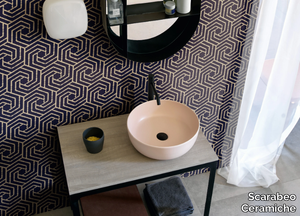 PO101 - Geometric bathroom wallpaper _ Scarabeo Ceramiche