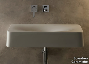 FUJI - Wall-mounted ceramic washbasin _ Scarabeo Ceramiche