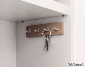 KEY BAR - Aluminium and wood coat rack _ Schönbuch