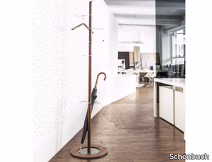 PIVOT - Steel and wood coat stand _ Schönbuch